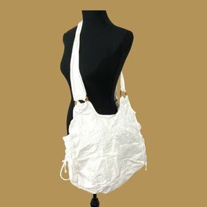 Elegant White Tote Bag